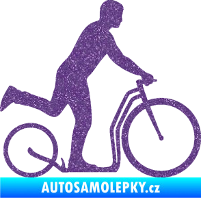 Samolepka Koloběžka 001 pravá jízda  Ultra Metalic fialová