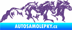 Samolepka Koníci 004 pravá stádo Ultra Metalic fialová