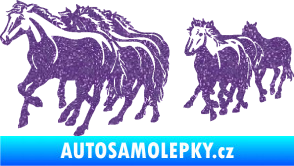 Samolepka Koníci 005 stádo levá Ultra Metalic fialová