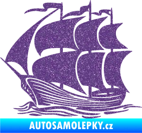 Samolepka Koráb 002 levá Ultra Metalic fialová