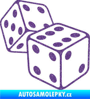 Samolepka Kostky 003 pravá hrací kostky Ultra Metalic fialová