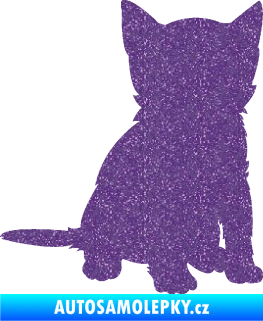 Samolepka Koťátko 005 pravá Ultra Metalic fialová