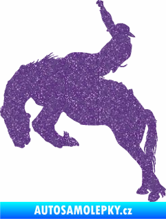 Samolepka Kovboj 001 levá rodeo na koni Ultra Metalic fialová