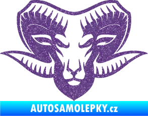 Samolepka Kozel 006 hlava Ultra Metalic fialová