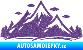 Samolepka Krajina hory 002 levá Ultra Metalic fialová
