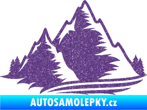 Samolepka Krajina hory 003 levá Ultra Metalic fialová