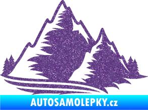 Samolepka Krajina hory 003 pravá Ultra Metalic fialová