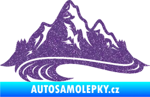 Samolepka Krajina hory 008 levá Ultra Metalic fialová