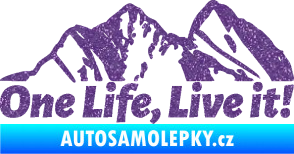 Samolepka Krajina hory 029 levá Ultra Metalic fialová