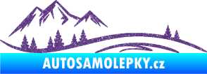 Samolepka Krajina hory 036 levá Ultra Metalic fialová