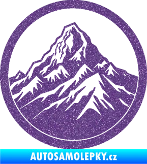 Samolepka Krajina hory 041 pravá v kruhu Ultra Metalic fialová