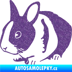 Samolepka Králík 002 levá zakrslý králíček Ultra Metalic fialová
