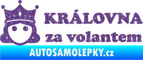 Samolepka Královna za volantem nápis Ultra Metalic fialová