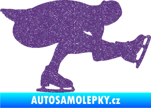 Samolepka Krasobruslení 007 pravá krasobruslařka Ultra Metalic fialová