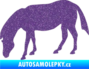 Samolepka Kůň 006 levá na pastvě Ultra Metalic fialová