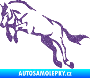 Samolepka Kůň 025 levá skok Ultra Metalic fialová