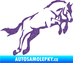 Samolepka Kůň 025 pravá skok Ultra Metalic fialová