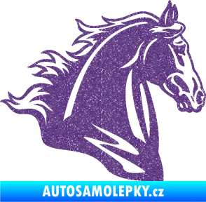 Samolepka Kůň 058 pravá hlava s hřívou Ultra Metalic fialová