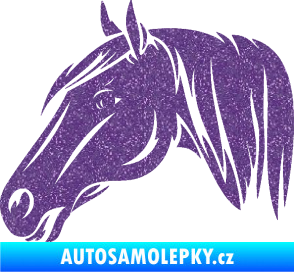 Samolepka Kůň 065 levá hlava s hřívou Ultra Metalic fialová