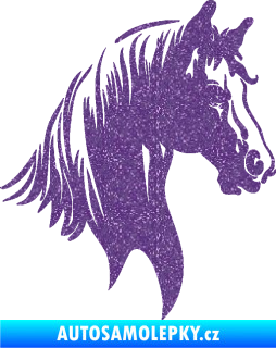 Samolepka Kůň 066 pravá hlava s hřívou Ultra Metalic fialová