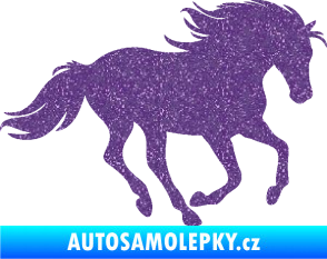 Samolepka Kůň 071 pravá běžící Ultra Metalic fialová