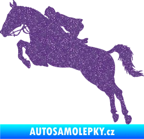 Samolepka Kůň 076 levá parkur Ultra Metalic fialová
