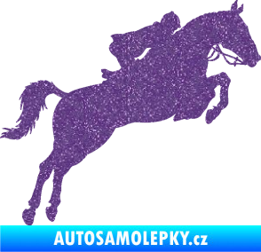 Samolepka Kůň 076 pravá parkur Ultra Metalic fialová