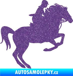 Samolepka Kůň 091 pravá skok Ultra Metalic fialová