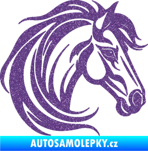 Samolepka Kůň 103 pravá hlava Ultra Metalic fialová