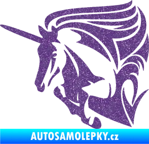 Samolepka Kůň jednorožec 001 levá Ultra Metalic fialová