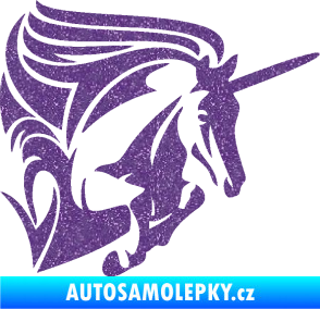 Samolepka Kůň jednorožec 001 pravá Ultra Metalic fialová