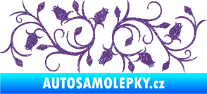 Samolepka Květina dekor 010 levá růžičky Ultra Metalic fialová