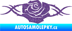 Samolepka Květina dekor 020 levá růže s trny Ultra Metalic fialová