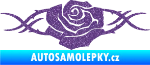 Samolepka Květina dekor 020 pravá růže s trny Ultra Metalic fialová