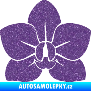 Samolepka Květina dekor 023 orchidej květ Ultra Metalic fialová