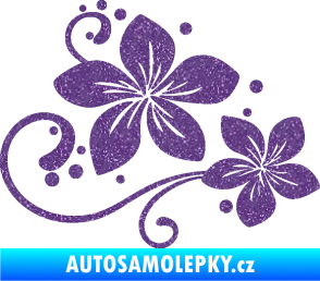Samolepka Květina dekor 035 pravá Ultra Metalic fialová
