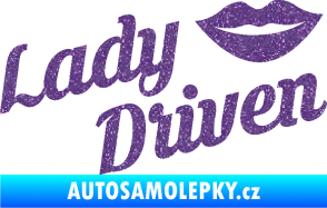 Samolepka Lady driven 002 nápis Ultra Metalic fialová