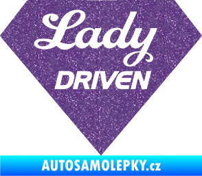Samolepka Lady driven diamant Ultra Metalic fialová