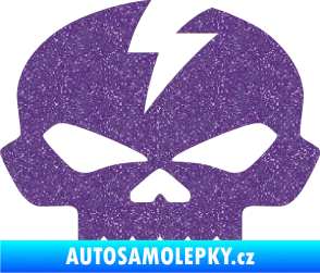 Samolepka Lebka 001 levá Ultra Metalic fialová