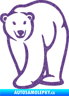 Samolepka Lední medvěd 004 levá Ultra Metalic fialová