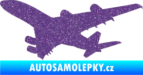 Samolepka Letadlo 002 levá Ultra Metalic fialová