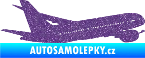 Samolepka Letadlo 009 pravá Ultra Metalic fialová