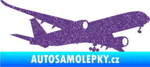 Samolepka Letadlo 017 pravá Airbus A 350 Ultra Metalic fialová