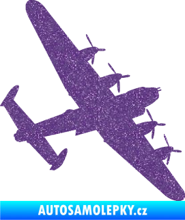 Samolepka Letadlo 022 pravá bombarder Lancaster Ultra Metalic fialová