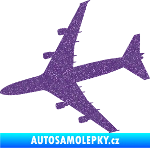 Samolepka letadlo 023 levá Jumbo Jet Ultra Metalic fialová
