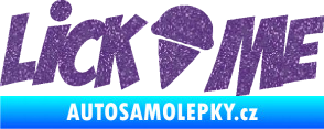 Samolepka Lick me nápis Ultra Metalic fialová