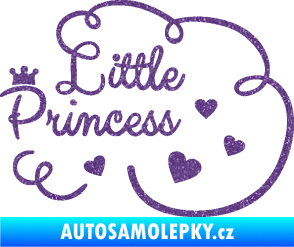 Samolepka Little princess nápis Ultra Metalic fialová