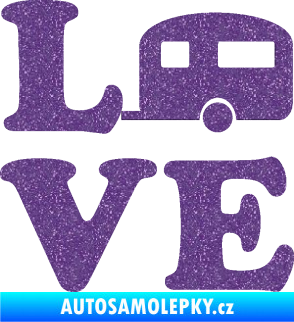 Samolepka Love camping 001 Ultra Metalic fialová