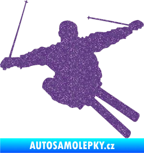 Samolepka Lyžař 001 pravá Ultra Metalic fialová
