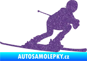 Samolepka Lyžař 002 pravá Ultra Metalic fialová